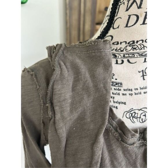 Free People Hazy Day Distressed Henley - Picture 5 of 8